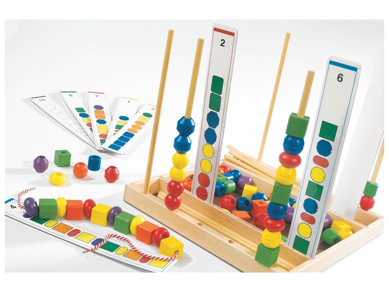 Atelier De Rythmes Perles Logiques A Enfiler Modele Vertical