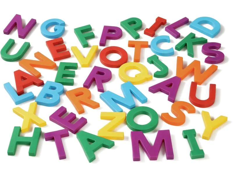 TuDu 26 Lettres Magnétiques En Bois Multicolore - Aimants Frigo Éducatifs - Alphabet Coloré Pour Enfants