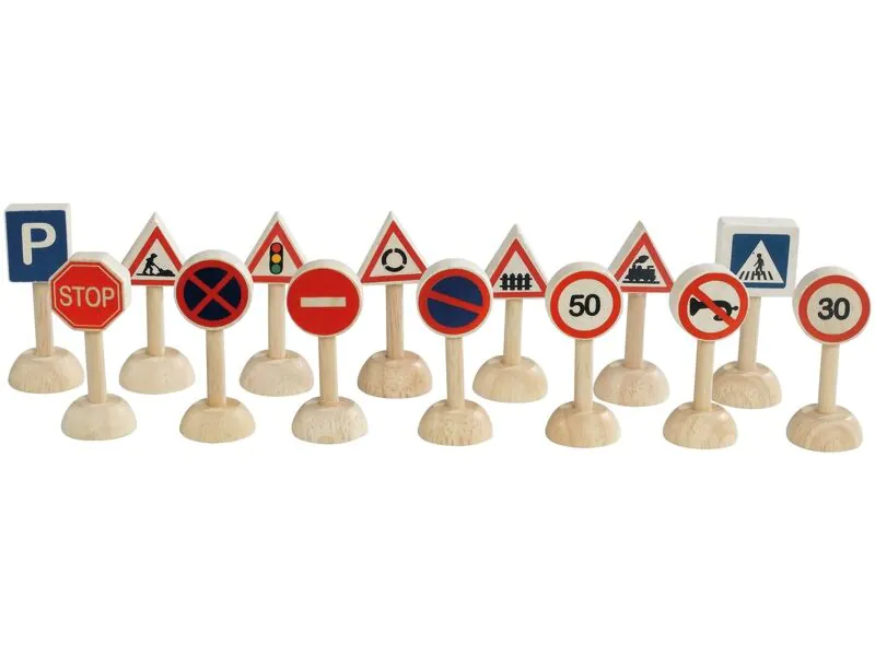 Gogogmee Lot De 14 Panneaux De Signalisation Miniatures – Jouets Éducatifs Pour Modélisme Et Dioramas – 1×3,9 Cm – Abs