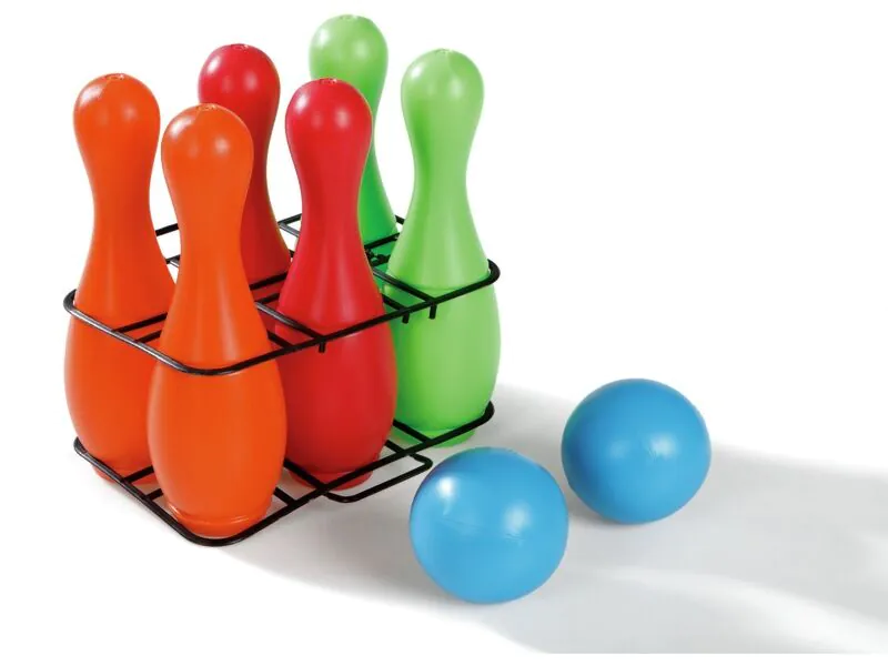 Jeu De Bowling Miniature Intérieur/Extérieur - 10 Quilles Et 2 Boules - Enfants Et Adultes