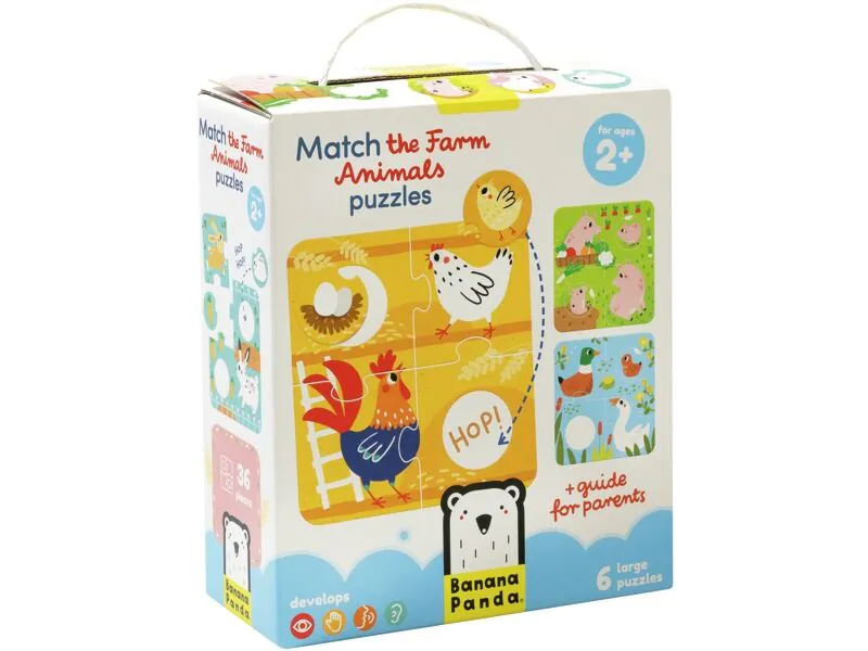 Puzzles En Bois 3D Animaux De La Ferme – 6 En 1, 16 Cubes 3x3 Cm – Jouet Éducatif Montessori – Cadeau 3-4 Ans