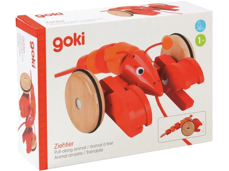 Tortuga tortue en bois à tirer - Goki - Les jouets en bois