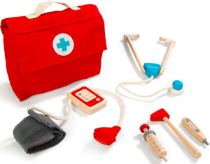 Mallette du docteur en bois