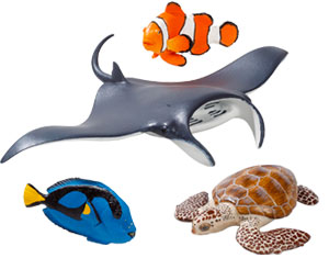 Figurines Les animaux marins