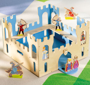 voir le CHÂTEAU COFFRE ET 8 FIGURINES EN BOIS CHÂTEAU COFFRE ET 8 FIGURINES EN BOIS